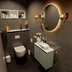 MONDIAZ FOWY toiletmeubel 60cm kleur army. Waskom positie, Ophalen of Verzenden, Nieuw, Bad