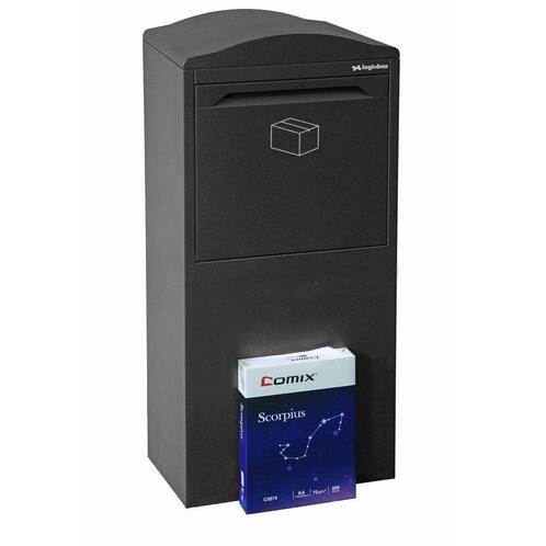 Logixbox Frontbox achteruitname pakketbrievenbus - grijs, Tuin en Terras, Brievenbussen, Nieuw, Verzenden
