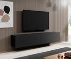 Meubella | TV-Meubel mat zwart 180 cm zwevend, Overige materialen, Verzenden, 150 tot 200 cm, Nieuw
