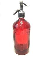 Fles - Oude modernistische rode sifon