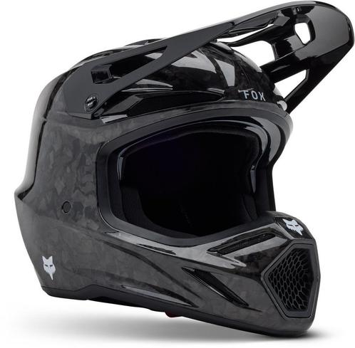 FOX V3 RS Carbon Solid Zwart MIPS Crosshelm, Motoren, Kleding | Motorhelmen, S, Nieuw met kaartje, Overige merken, Offroadhelm