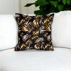 Afrikaans kussen | Bruine Mix Feathers - Sierkussen 45x45 -, Huis en Inrichting, Woonaccessoires | Kussens, Ophalen of Verzenden