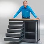 Datona Werkbank met laden 120 cm - Datona - Mat zwart, Doe-het-zelf en Verbouw, Werkbanken, Ophalen of Verzenden, Nieuw
