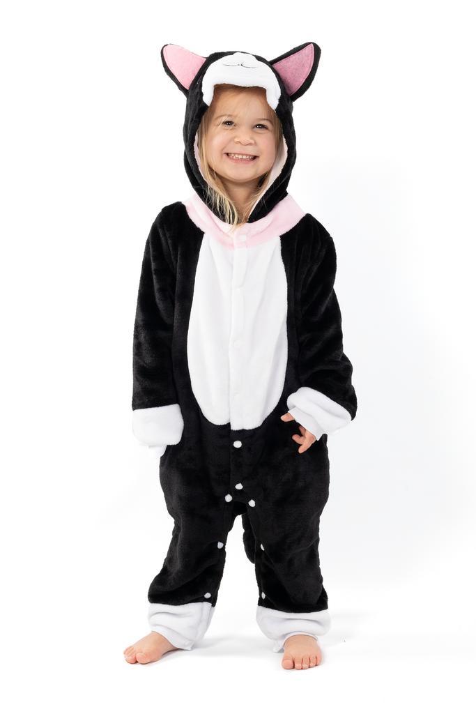 Onesie Zwarte Kat Pakje 116-122 Kattenpak Kostuum Zwart Pak, Kinderen en Baby's, Carnavalskleding en Verkleedspullen, Nieuw, Ophalen of Verzenden