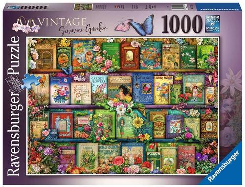 Vintage Tuinboeken Puzzel (1000 stukjes) | Ravensburger -, Hobby en Vrije tijd, Denksport en Puzzels, Nieuw, Verzenden