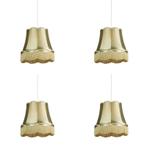 Set van 4 retro hanglampen groen 45 cm - Granny, Verzenden, Nieuw, Stof, Retro
