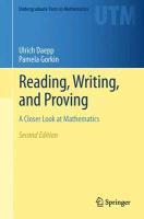 Reading Writing And Proving 9781441994783, Boeken, Verzenden, Zo goed als nieuw