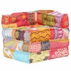 vidaXL Poef modulair stof patchwork, Verzenden, Nieuw