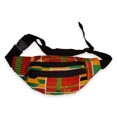 Afrikaanse print heuptasje / Fanny pack - Groen / gele kente, Sieraden, Tassen en Uiterlijk, Tassen | Damestassen, Nieuw, Ophalen of Verzenden