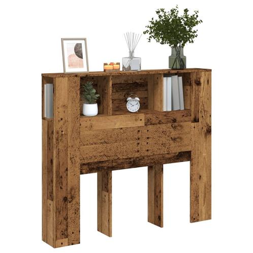 vidaXL Hoofdbordkast 120x19x104,5 cm bewerkt hout oud, Huis en Inrichting, Slaapkamer | Bedden, Bruin, Nieuw, Hout, Verzenden