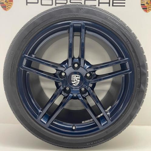 Porsche 991(MK 1) 2S/4S 19 Carrera V Blauw met winterbanden, Auto-onderdelen, Banden en Velgen, 19 inch, Winterbanden, 285 mm