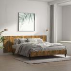 vidaXL Hoofdbord wandmodel 240x1,5x80 cm bewerkt hout, Huis en Inrichting, Slaapkamer | Bedden, Verzenden, Nieuw, Bruin, Hout