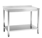 Bartscher Werktafel 600 | B1300 mm | RVS | Met Opstaande Ran, Ophalen of Verzenden, Nieuw in verpakking