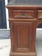 Bibliotheektafel - Hout, Leder - Bureau Secretaris van het, Antiek en Kunst