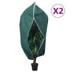 vidaXL Plantenhoezen met ritssluiting 2 st 70 g/m² 3,93x3 m, Verzenden, Nieuw