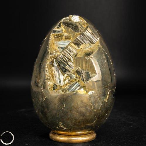 Eerste kwaliteit natuurlijke gouden pyriet Ei- 470.28 g, Verzamelen, Mineralen en Fossielen