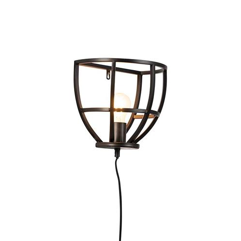 Arthur Industriële wandlamp zwart, Huis en Inrichting, Lampen | Wandlampen