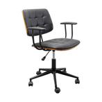 *WOONWINKEL* Kare Design Nelly Black Bureaustoel Walnoot Hou, Huis en Inrichting, Bureaus, Verzenden, Nieuw