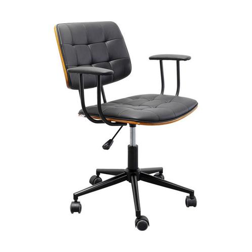 *WOONWINKEL* Kare Design Nelly Black Bureaustoel Walnoot Hou, Huis en Inrichting, Bureaus, Nieuw, Verzenden