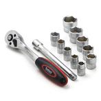 Dopsleutelset | Toolland | 12-delig (3/8”, Met ratelsleutel), Doe-het-zelf en Verbouw, Gereedschap | Handgereedschap, Verzenden