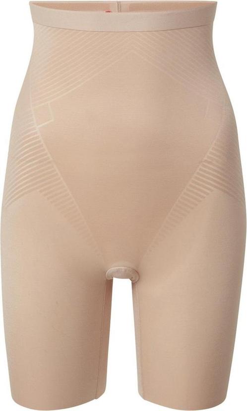 Spanx Thinstincts 2.0 High Waisted Mid Thigh Short - Beige -, Kleding | Dames, Ondergoed en Lingerie, Verzenden