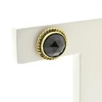 Gouden oorstekers met granaat (Oorbellen), Sieraden, Tassen en Uiterlijk, Oorbellen, Gebruikt, Overige kleuren, Ophalen of Verzenden