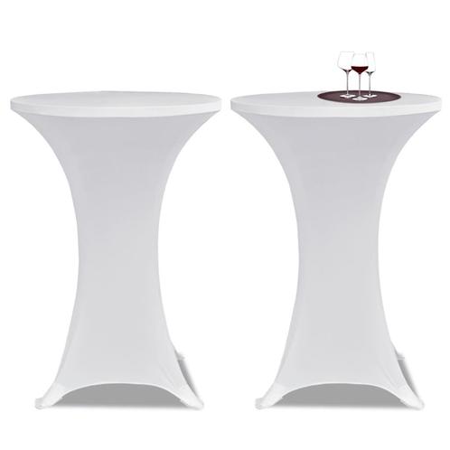 vidaXL Statafelhoes Stretch Ø70cm Wit (2 stuks), Tuin en Terras, Tuinmeubel-accessoires, Nieuw, Verzenden