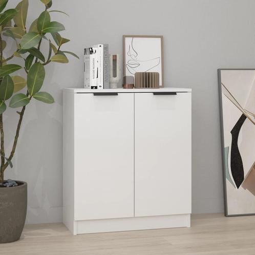 vidaXL Dressoir 60x30x70 cm bewerkt hout hoogglans wit, Huis en Inrichting, Kasten | Dressoirs, 25 tot 50 cm, Nieuw, 50 tot 100 cm