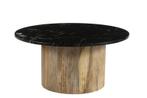 Ronde Salontafel Brix Nova Black – 70 cm | Zwart Marmer &amp;, Huis en Inrichting, Tafels | Salontafels, Ophalen, Nieuw