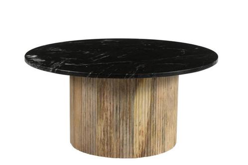 Ronde Salontafel Brix Nova Black – 70 cm | Zwart Marmer &amp;, Huis en Inrichting, Tafels | Salontafels, Ophalen