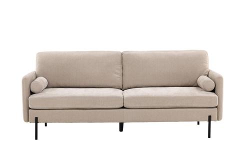 Urban Sofa - 3-Zitsbank - Beige Velour Stof - Jorn, Huis en Inrichting, Banken | Bankstellen, Verzenden