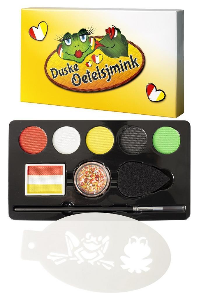 Compleet setje schmink voor Carnaval schminken Oeteldonk, Hobby en Vrije tijd, Feestartikelen, Carnaval, Schmink, Nieuw, Ophalen of Verzenden