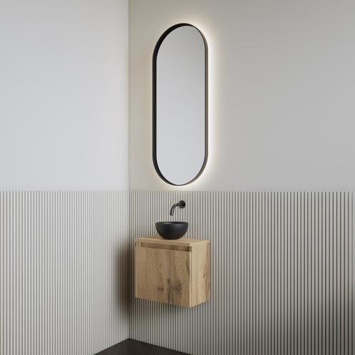 Fonteinset | BWS Leto | Walnut | Waskom Mat Zwart, Doe-het-zelf en Verbouw, Sanitair, Overige typen, Nieuw, Ophalen of Verzenden