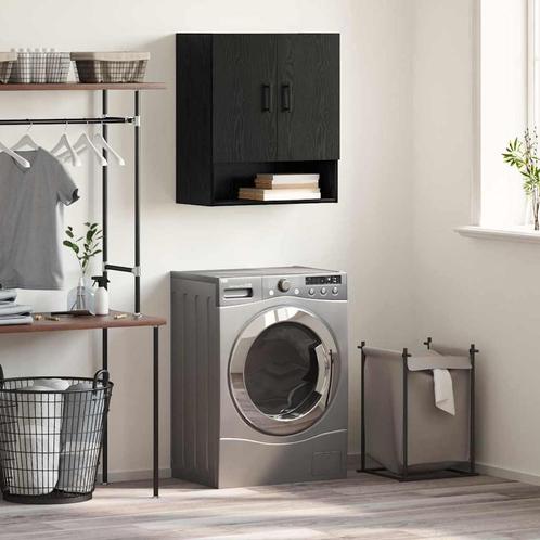 vidaXL Wandkast Zwart eiken 60 x 31 x 70 cm Bewerkt hout, Huis en Inrichting, Kasten | Overige, Nieuw, Verzenden