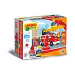 Unico Plus brandweerauto - 20 delig - 8546, Verzenden, Nieuw
