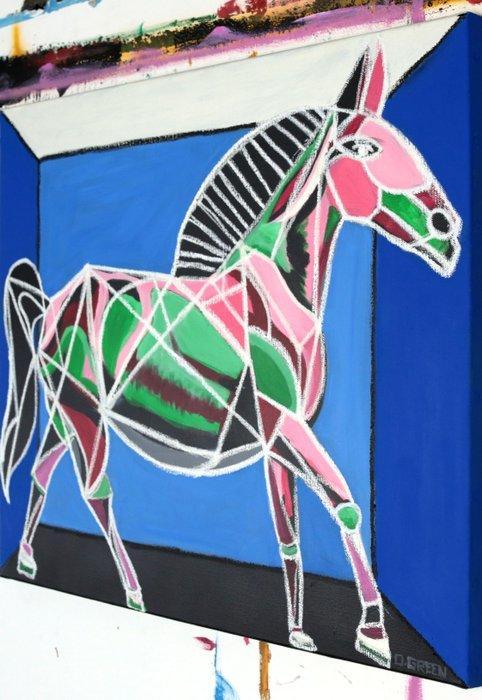 Oscar Green (1989) - Ogs Horse, Antiek en Kunst, Kunst | Schilderijen | Modern