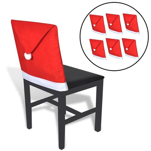 vidaXL Kerstmutshoezen voor stoelleuning 6 st, Diversen, Kerst, Nieuw, Verzenden
