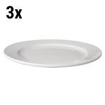 GGM Gastro | (3 stuks) BUDGETLINE - Plat bord Mammoet - Ø |, Huis en Inrichting, Keuken | Servies, Verzenden, Nieuw, Effen, Bord(en)
