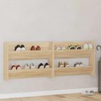 vidaXL Wandschoenenkasten 2 st 80x18x60 cm spaanplaat sonoma, Verzenden, Nieuw