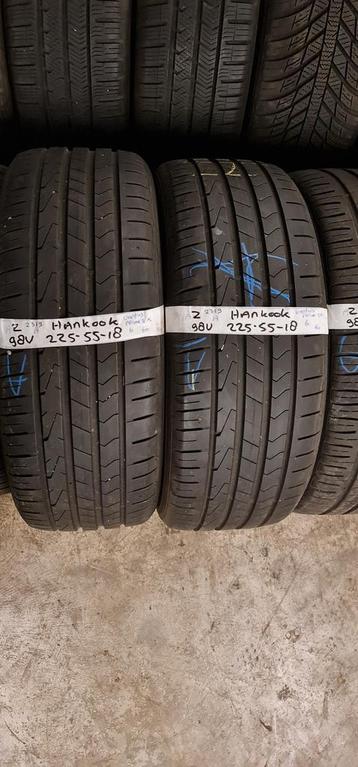 2x 225-55-18 Hankook Zomer 6mm €50 Per Band 225 55 18 beschikbaar voor biedingen