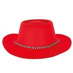 Rode hoed Cowboy flocked, Nieuw, Ophalen of Verzenden