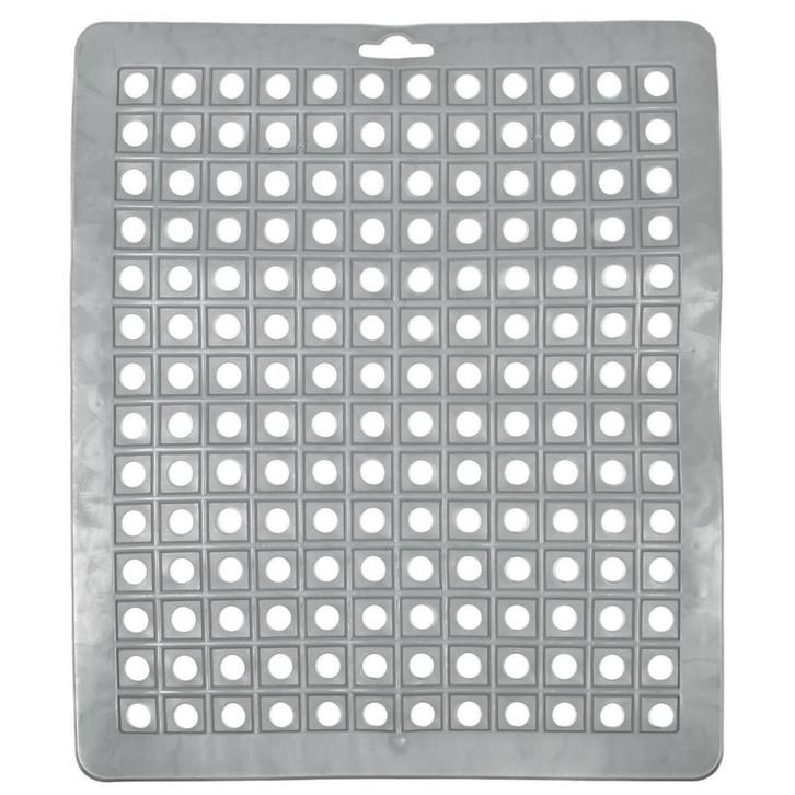 Benson Vierkante gootsteenmat - PVC - 25 x 29 cm - Grijs..., Huis en Inrichting, Keuken | Keukenbenodigdheden, Nieuw, Ophalen of Verzenden