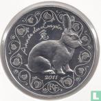 Frankrijk 5 euro 2011 Year of the rabbit, Verzenden, Goud, 5 euro, Frankrijk