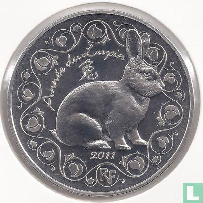 Frankrijk 5 euro 2011 Year of the rabbit, Postzegels en Munten, Munten | Europa | Euromunten, Losse munt, 5 euro, Goud, Zilver