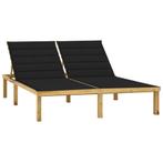 vidaXL Ligbed tweepersoons met kussens geïmpregneerd, Tuin en Terras, Ligbedden, Verzenden, Nieuw