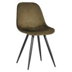 Stoelen | CARA |  Fluweel/Metaal | Army Green |  Zwarte, Verzenden, Nieuw in verpakking