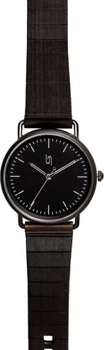 Urban Jungle Horloge met houten bandje All black Ebbenhout, Nieuw, Verzenden