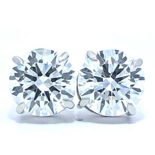 Oorstekers Platina - 10.09ct. tw. Diamant (Lab-grown) -, Sieraden, Tassen en Uiterlijk, Antieke sieraden