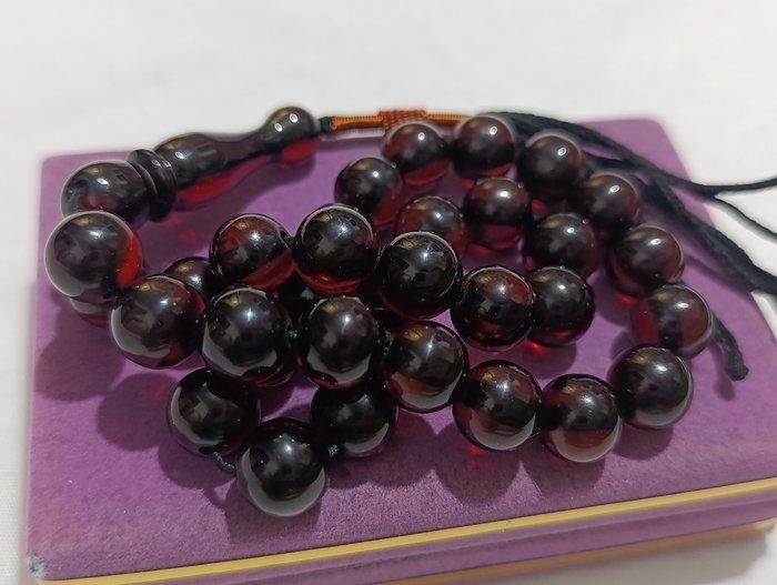 Rozenkrans - Amber - 1970-1980 - Zeldzame gebedssnoer, Antiek en Kunst, Curiosa en Brocante