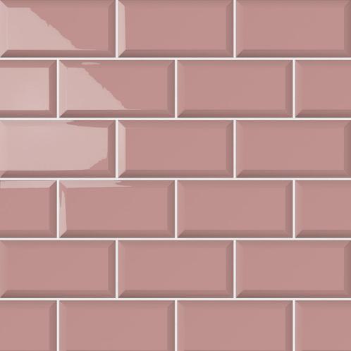 Wandtegel metrotegel 10x20 roze glans wandtegel, Doe-het-zelf en Verbouw, Tegels, Wandtegels, Nieuw, 10 m² of meer, Keramiek, Ophalen of Verzenden